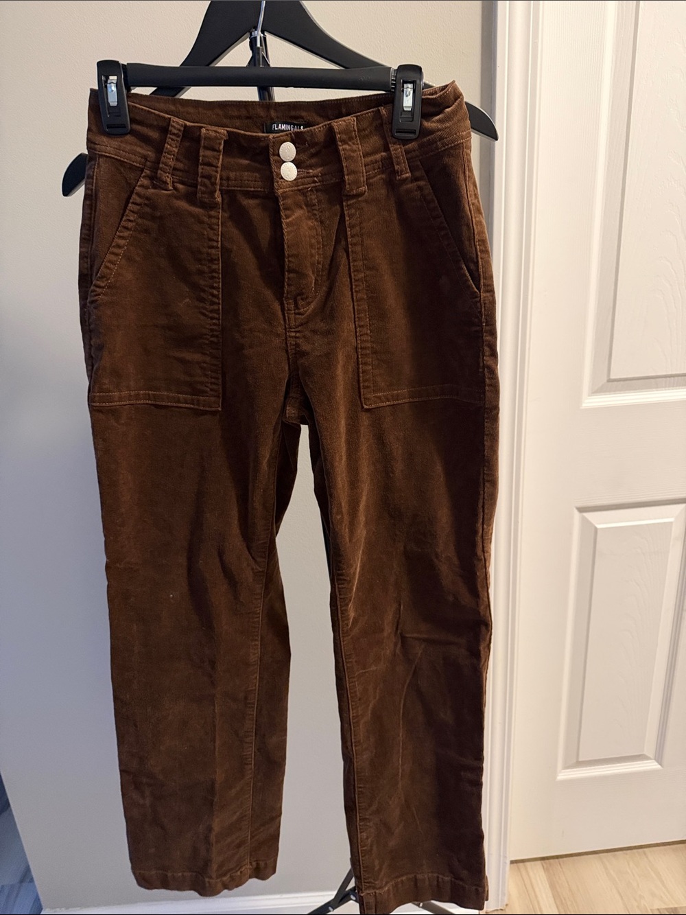 Flamingals Mid-Waist Flare Corduroy Pants Brown. Like new - Picture 4 of 5